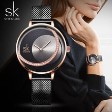 Load image into Gallery viewer, SK Fashion Luxury Brand Women Quartz Watch Creative Thin Ladies Wrist Watch For Montre Femme 2019 Female Clock relogio feminino