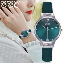 Load image into Gallery viewer, Luxury Women Watches Green Dial Ladies Quartz Wristwatch Fashion Leather Strap Clock Creative Dress Gift Relogio Feminino@50